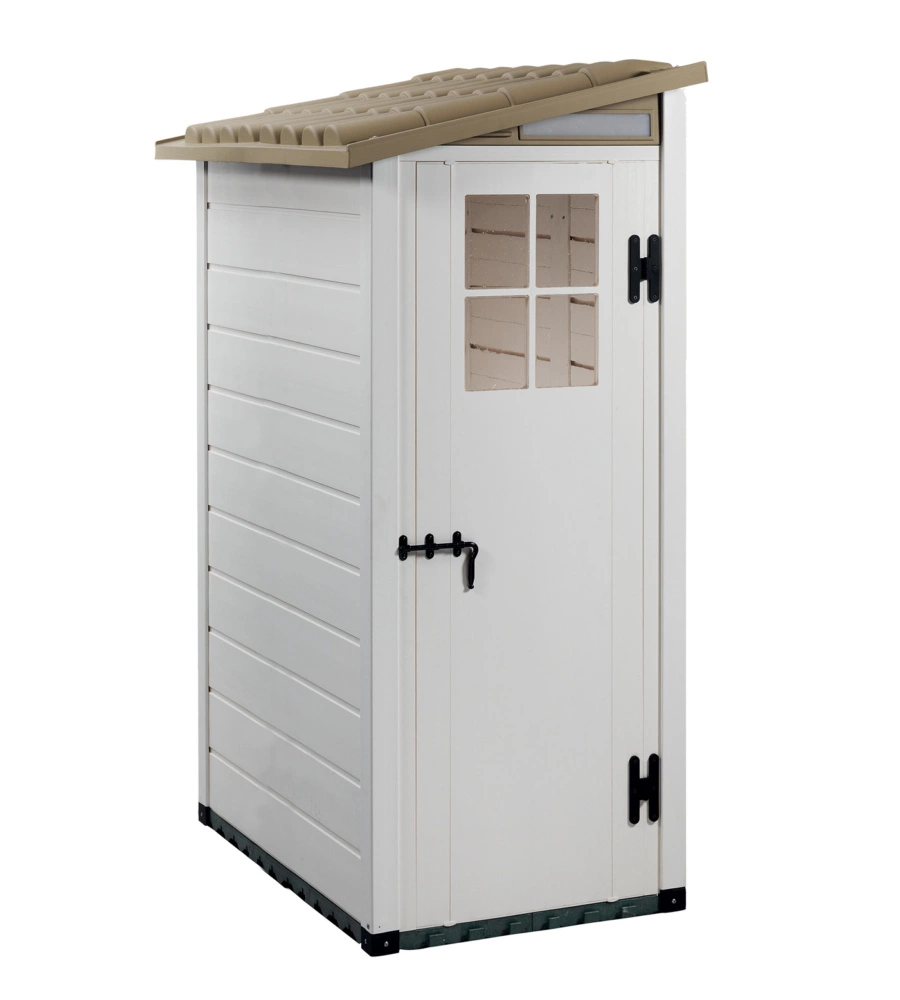 CASETTA DA GIARDINO IN PVC GAROFALO "TUSCANY EVO 100.1P TERRACE" L.95 X P.139 X H.201